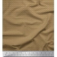 thumbnail image 1 of Soimoi Brown Silk Fabric Geometrical Star Geometric Fabric Prints By Yard 42 Inch Wide, 1 of 3