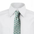 thumbnail image 2 of Botanical Necktie, Leafy Branches, Dress Tie, 3.7", Dark Turquoise Pale Blue, by Ambesonne, 2 of 3