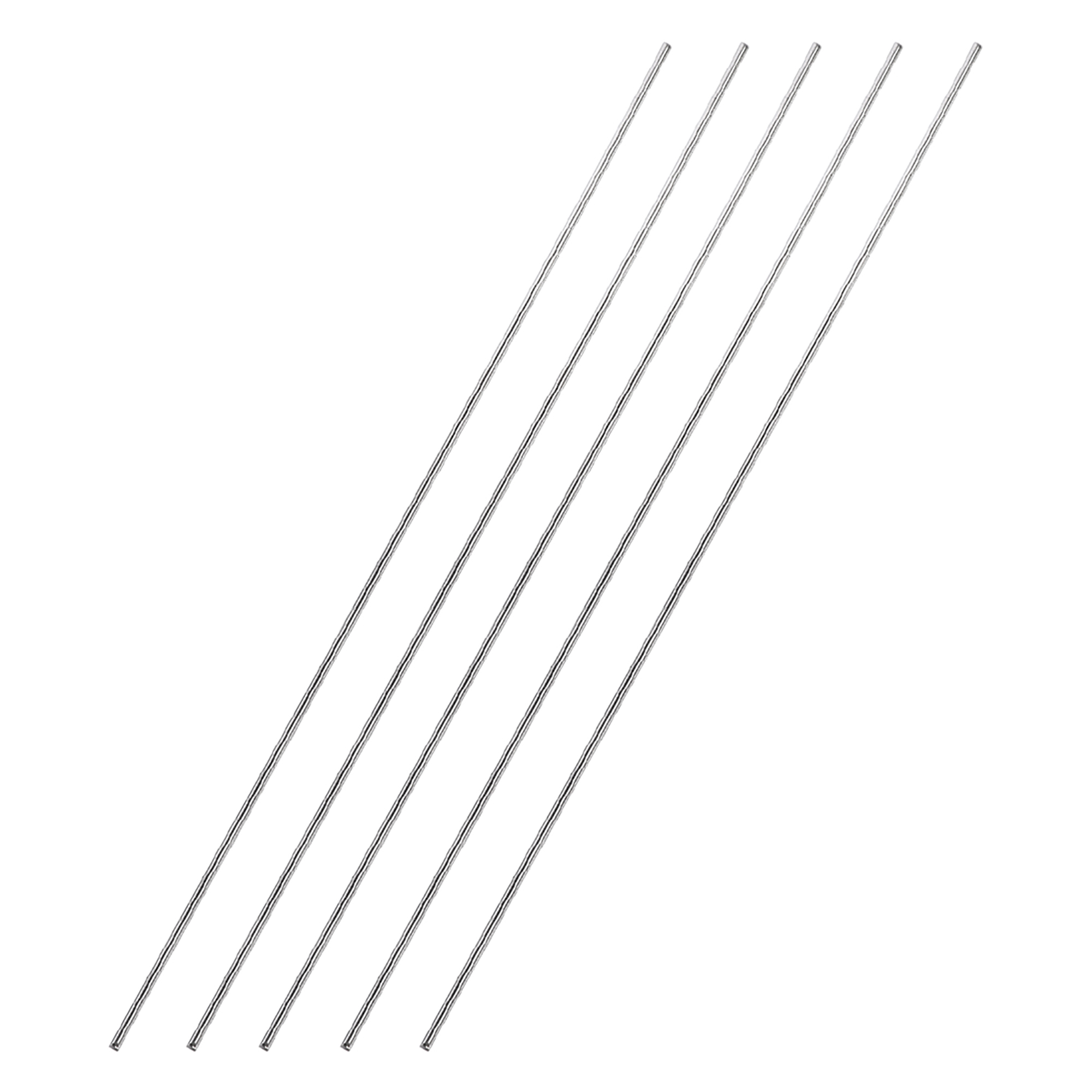 1.5mm x 300mm 304 Stainless Steel Solid Round Rod for DIY Craft - 5Pcs