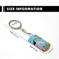 thumbnail image 3 of Uemuo Tropical Jungle Flamingo Pattern Rectangular Metal Keychain - Durable, Stylish, and Personalized Key Ring for Men and Women,Engraved Keychain,Gift Slim Sturdy Keychain, 3 of 7