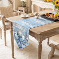 thumbnail image 2 of Blue Octopus Table Runner 36 Inches Long Summer Ocean Beach Starfish Coral Wood Board Table Runners for Dining Room Tabletop Dresser Scarf Home Party Banquet Wedding Holiday Decoration, 2 of 9