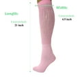 thumbnail image 6 of 6 Pairs Colorful Slouch Knee High Socks with Thin Sole Shoe Size 5 to 10 (Aqua Green - Pink - Limone - Fuchsia - Ecru - Lemon Green), 6 of 13