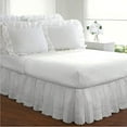 thumbnail image 2 of Fresh Ideas FRE30014WHIT01 Bed Skirt Ruffled Eyelet  White - Twin, 2 of 6