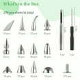 thumbnail image 4 of 270 Sets Mixed Shape Rivets, 12 Styles Silver Color Spikes and Studs, Zinc Alloy Cone Spikes, Punk Rock Clothing Accessories, Metal Rivets for Clothes Shoes Belts Bags, DIY Leathercraft Decoration, 4 of 5