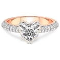 thumbnail image 3 of 4 Carat IGI Certified Heart Shape Lab Grown Diamond Engagement Ring | 14K Rose Gold |Eloa Secret Halo Diamond Ring | FG-VS1-VS2 Quality Friendly Diamonds, 3 of 4