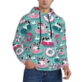 thumbnail image 2 of Wukai Swimming Bulldog Print Men Hoodies Fleece Sweatshirts Long Sleeve Sweaters Pullover Fall Outfits Winter Clothes-Small, 2 of 7