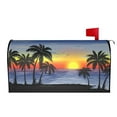 thumbnail image 2 of PHELIKA Blossom Floral Palm Trees at Sunset Magnetic Mailbox Covers Standard Size 25.5"H x 21"W, 2 of 8