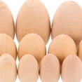 thumbnail image 4 of 15 huevos de Pascua de madera, huevos de madera en blanco, artesanías sin terminar, huevos para pintar, decoraciones de fiesta, huevos de gallina falsos para rellenar cestas de Pascua, 4 of 8
