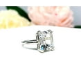 thumbnail image 2 of 925 Sterling Silver Emerald Cut Moissanite Solitaire Engagement Ring for Women, 2 of 3