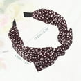 thumbnail image 5 of Unique Bargains Leopard Spot Wide Bow Headbands Fashion Hair Hoop Wine Red with Bow Knotted for Girl Women, 5 of 7