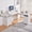 White, variant on 58.2 Inch L-Shaped Executive Desk with Drawers & Storage Shelf, Corner Computer Desk with Power Outlets, Monitor Stand & Printer Shelf