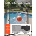 thumbnail image 4 of VEVOR Pool Fence Gate, 4 x 2.5 ft Inground Swimming Pool Fences Gate, Outdoor Security Fencing Door Kit with Metal Latch and Stopper, 352 gsm Teslin PVC Mesh, Square Tube, Easy Installation, Black, 4 of 9