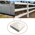 thumbnail image 6 of 4 Packs 3.5inch Vinyl Pyramid Style Fence Post Cap/Vinyl Post Caps for 3.5" x 3.5" Vinyl Fence Post - White PVC/Vinyl, 6 of 6