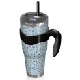 thumbnail image 2 of 40oz Tumbler,Blue Christmas Snowflake Pattern Insulated Tumblers with Removable Handle,Stainless Steel Double Vacuum Coffee Tumbler Cup with Straw for Home,Office,Travel,Party, 2 of 5