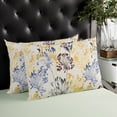 thumbnail image 4 of Yellow Blue Botanical Throw Pillow Cover, Rustic Dandelion Floral Rectangle Decorative Pillow Case Protector Soft Cushion Cover Lumbar Pillowcase for Couch Sofa Bedroom Car Chair Decor 12x20 Inch, 4 of 8