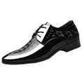 thumbnail image 2 of Leesech Fashion Men's Casual Pointed Comfy Leather Shoes Casual Shoes, 2 of 9