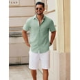 thumbnail image 5 of COOFANDY Mens Button Down Casual Shirts Short Sleeve Beach wear Outfits, 5 of 10