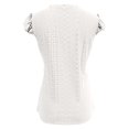thumbnail image 5 of ZHENHONG T Shirts for Women,Casual Short Sleeves V Neck Loose Blouse Solid Color Ruffle Sleeve Cocoon Shirt,White Women Blouses, 5 of 7