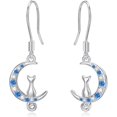 thumbnail image 1 of S925 Silver Lovely Cat Earrings Animal Charm Earrings Stud Earrings For Women Cat Lovers, 1 of 5