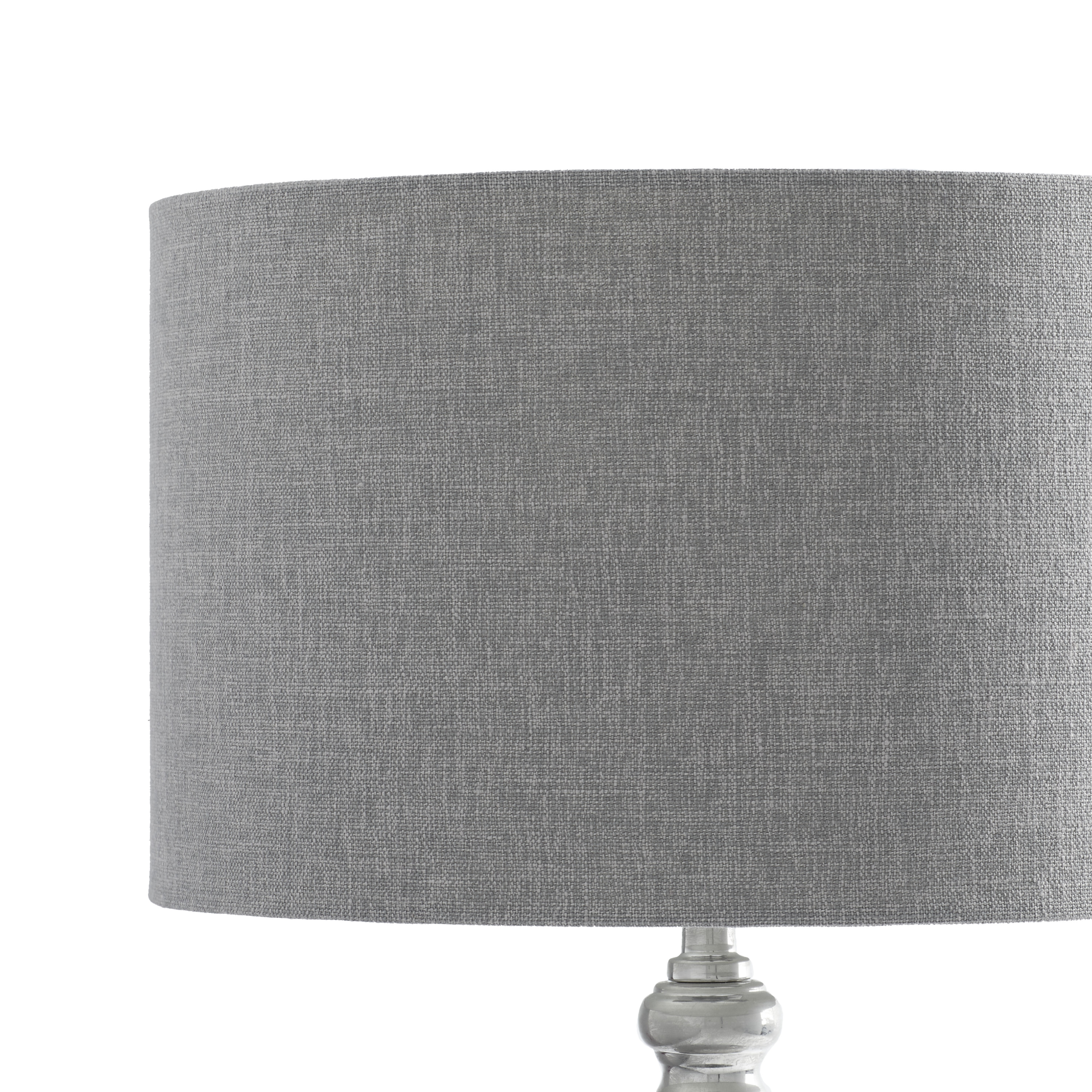 DecMode Gray Modern Glass Table Lamp with Shade, 27"H