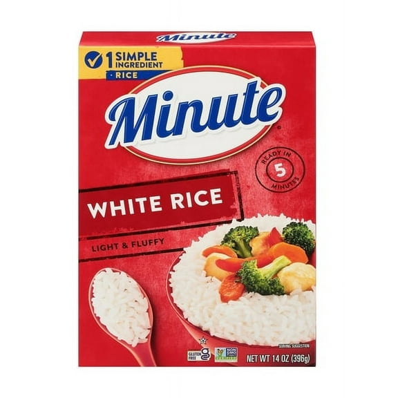 Pack of 2 Minute Instant White Rice, Light and Fluffy, 14 oz
