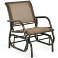 thumbnail image 4 of Gymax 2PCS Patio Swing Glider Chair Single Rocking Chair Yard Outdoor Brown, 4 of 8