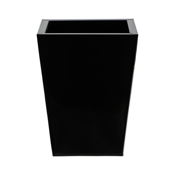 Nearly Natural 13" Classic Square Metal Planter, Black