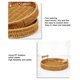 thumbnail image 5 of Woven Serving Tray, Decorative, Multipurpose, Round Serving Basket, with Dual Handles, for Fruit, Bread, for Living Room, 3pcs, 5 of 9