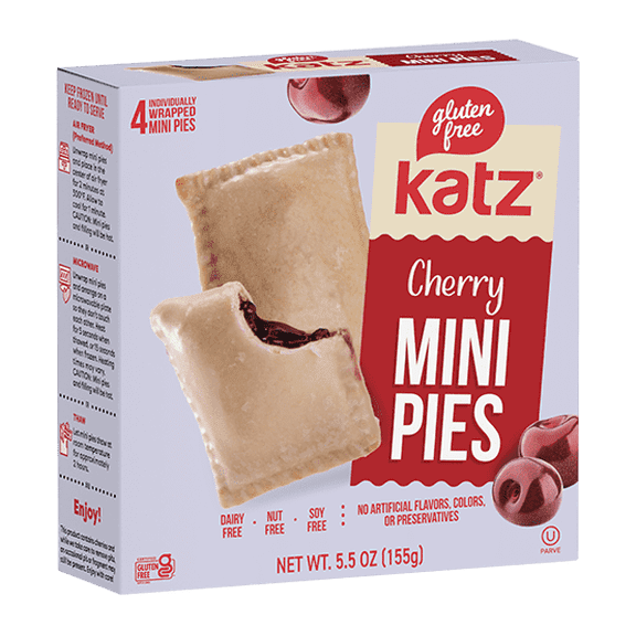 Katz Gluten Free Mini Pies - Cherry |Gluten Free, Dairy Free, Nut Free, Soy Free, Kosher | (1 Pack, 5.5 Ounce Each)