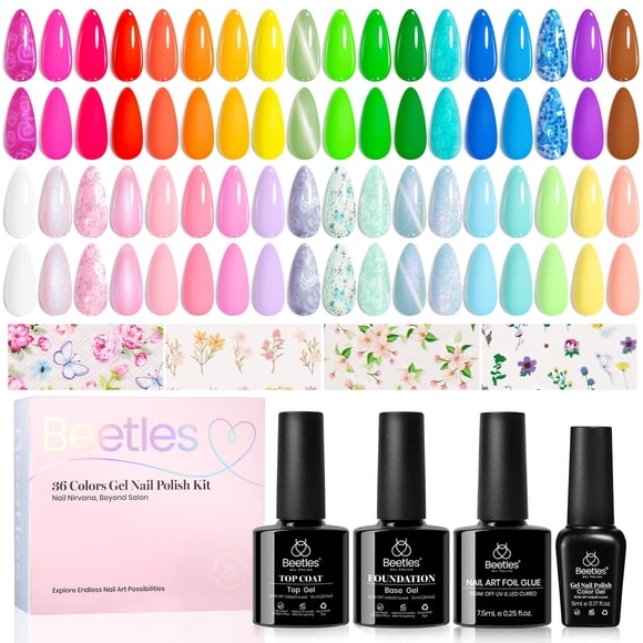Kit de esmalte en gel Beetles Impressionist Garden, 36 colores