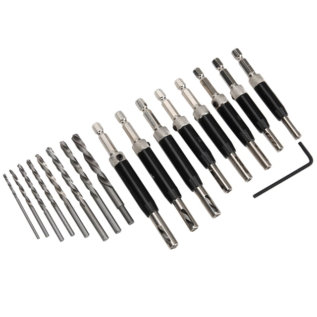 Self Centering Hinge Drill Set,Hinge Drill Bit Hex Hinge Hole Puncher Hinge Hole Drilling Set Streamlined Design