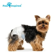 Paw Inspired 32ct Disposable Dog Diapers Female X-Small | Puppy, Doggie, Cat Diapers |Diapers for Dogs in Heat Period, Diapers that Stay on Bulk, Senior, Excitable Urination, or Incontinence