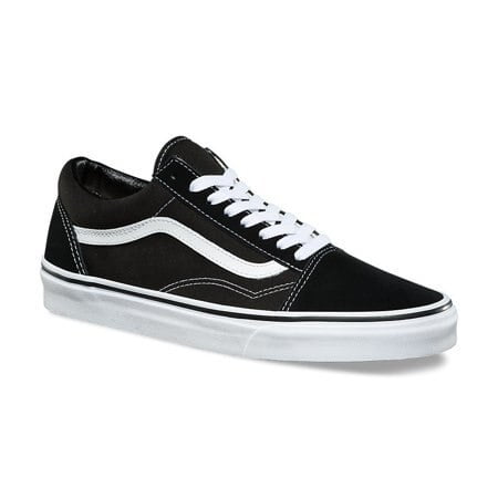 vans classic old skool trainers in black and white