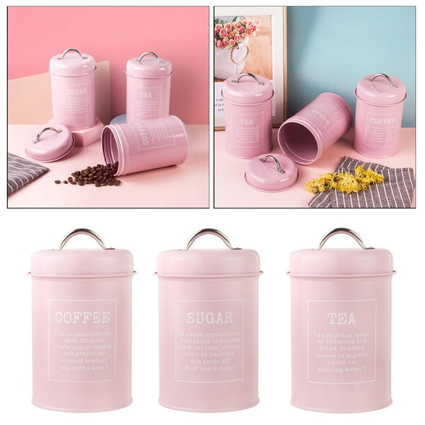 AMLESO Metal Kitchen Canister Set coffee and tea Sugar Storage