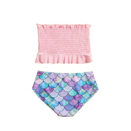 

Girls Swimsuits 2Pcs Halter Tube Top Swimwear Bathing Suits Beach Outfits