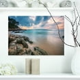 thumbnail image 1 of Gloomy Tropical Sunset Beach - Extra Large Seascape Art Canvas, 1 of 3