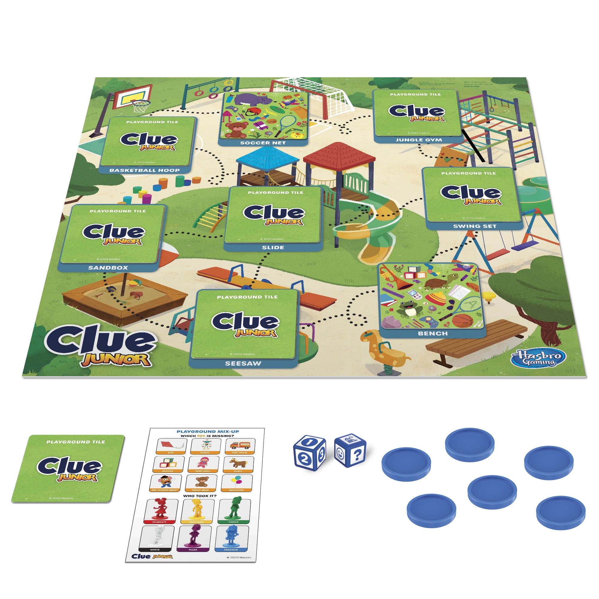 Clue Junior Mystery Board Game, 2-Sided board for Ages 4+ 