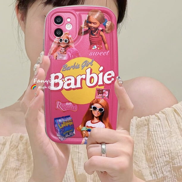 Carcasa Compatible Para iPhone 14 13 12 11 Pro Max X Xr Xs 8 7 6 6s Plus SE 2020 Barbie Girl Ilustración Funda De Teléfono Creativo A Prueba De Golpes Cojín De Aire Protectora De Silicona