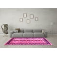 thumbnail image 3 of Ahgly Company Indoor Square Abstract Pink Contemporary Area Rugs, 4' Square, 3 of 4