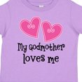 thumbnail image 4 of Inktastic My Godmother Loves Me Hearts Girls Toddler T-Shirt, 4 of 5