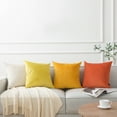 thumbnail image 3 of Phantoscope Designer's Choice Decorative Throw Pillow Bundle Set, Yellow Gradient Silky Velvet Series Covers with inserts, 20" x 20", 4 Pack, 3 of 7
