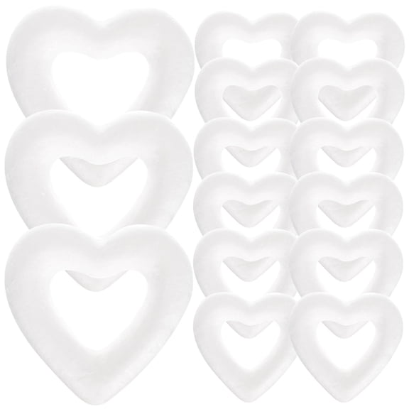 WRITWAA 50 Pieces Heart Shaped Foam Decorations for Weddings, Floral Crafts, Painting and Art Projects