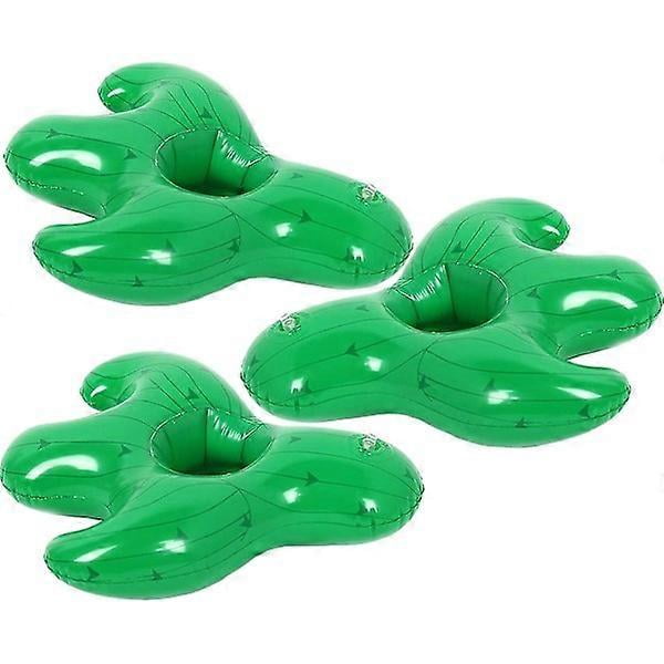 Inflatable Drink Holders 3-Pack Beverage Pool Floats Cup Holders for Summer Pool Party, Different Shapes to Choose From