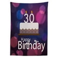 thumbnail image 3 of Ambesonne Abstract Tablecloth Rectangular Table Cover, Birthday Cake Candles, 60"x90", Pink Navy Blue White, 3 of 4
