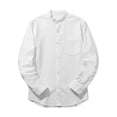 thumbnail image 5 of Admvng Men's Dress Shirt Long Sleeve Collar Stretch Slim Fit Solid Business Button Down Daily Shirts, 5 of 5