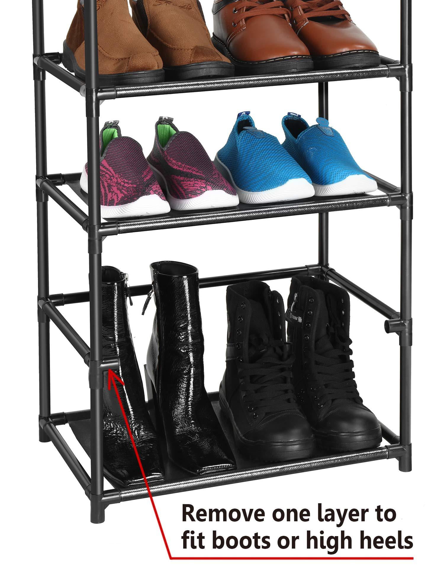 Z&L HOUSE 8 Tier Shoe Rack Narrow, Sturdy Shoe Rack Tall Store 16-20 Pairs  of Shoes, Stackable Shoe Shelf for Closet Entryway to Increase The Use of
