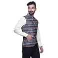 thumbnail image 3 of Atasi Light Peach Patchwork Casual Jacket for Men Printed Nehru Jacket Mens Wedding Indian Waistcoat Mandarin Blazer-Small, 3 of 6
