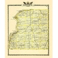 thumbnail image 2 of Warner 26x31 White Modern Wood Framed Museum Art Print Titled - Hancock Illinois Landowner - Warner 1870, 2 of 4