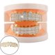 thumbnail image 5 of Dientes de diamante de moda Hip Hop con colmillos de vampiro superiores e inferiores Dorado Superior, 5 of 9