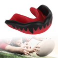 thumbnail image 4 of Garde-Boue Absorbant les Chocs pour Lacrosse Hockey Football Basketball Rouge+noir, 4 of 8